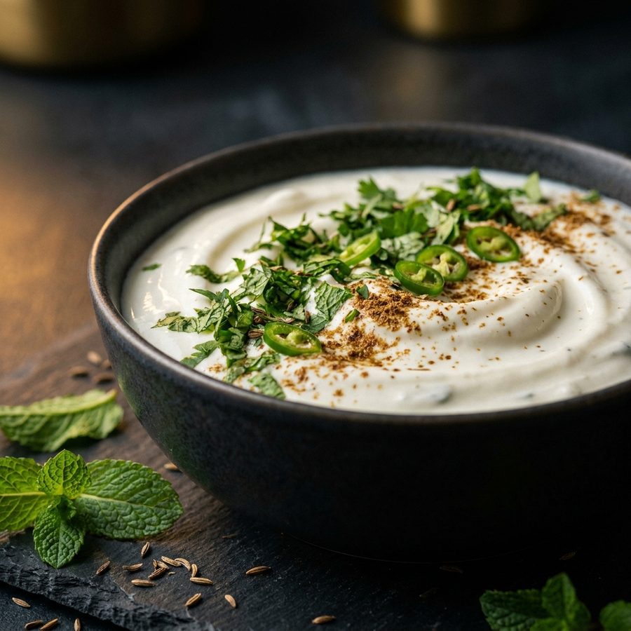 Fresh Greek yoghurt raita